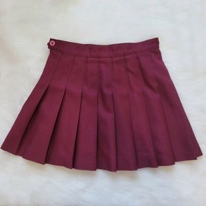 American Apparel Burgundy Tennis Skirt size M